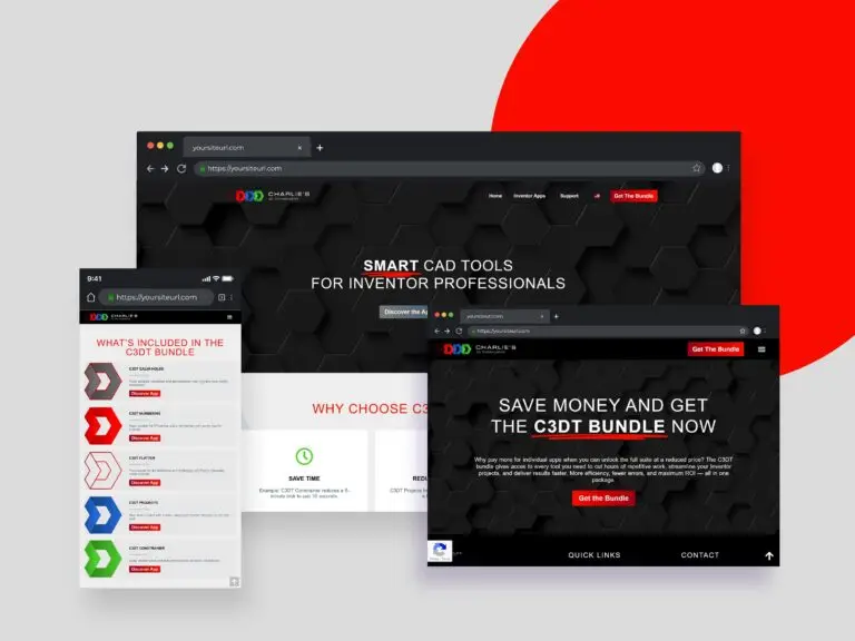 Website laten maken: Professionele, responsieve website mockup voor de C3DT app, snel geleverd met focus op alle platformen.